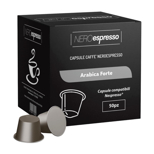 50 Capsule Caffè “Arabica Forte” Compatibili Nespresso