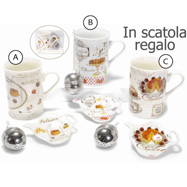 set tazza piattino e filtro