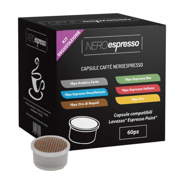 kit degustazione capsule caffè lavazza espresso point