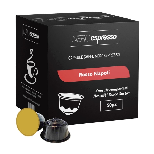 capsule caffe miscela rosso napoli compatibili dolce gusto