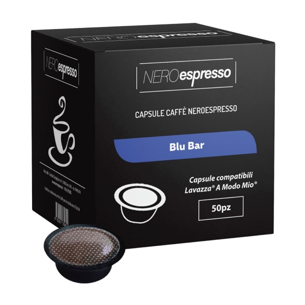 confezione capsule caffè compatibili a modo mio blu bar