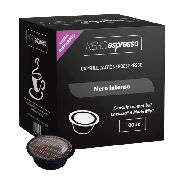 capsule caffè miscela nero intenso compatibili lavazza a modo mio