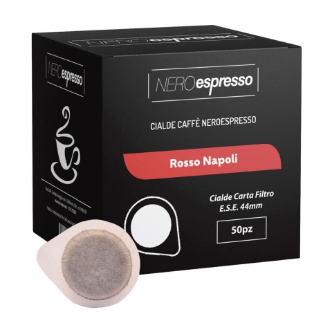 confezione cialde caffè miscela rosso napoli