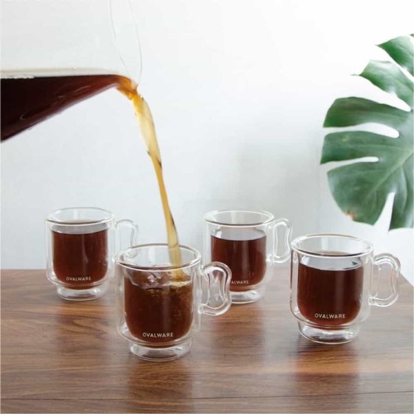 Ovalware RJ3 Double Wall Espresso Cups 4pz