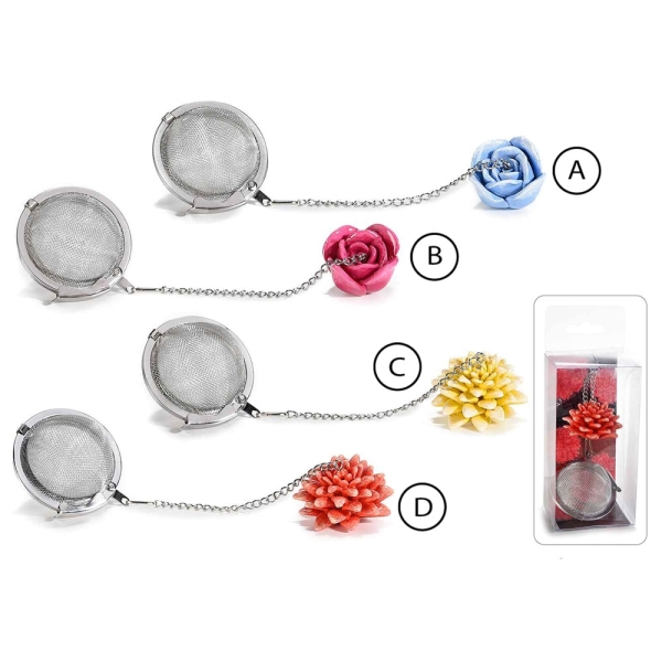 filtro infusore con design fiore