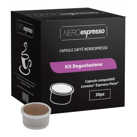 kit degustazione capsule caffè lavazza espresso point