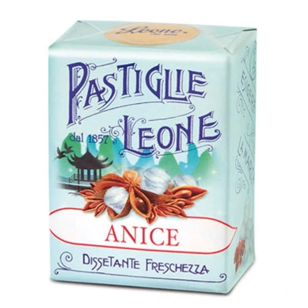 confezione di pastiglie leone gusto anice