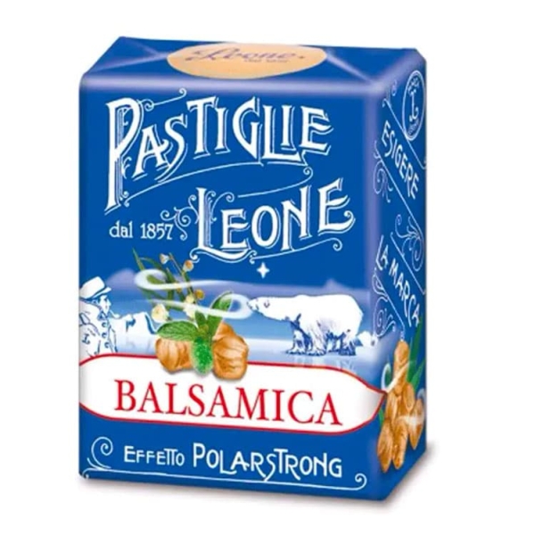 confezione di pastiglie leone gusto balsamico