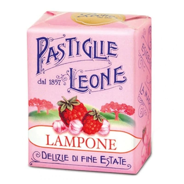 confezione di pastiglie leone gusto lampone