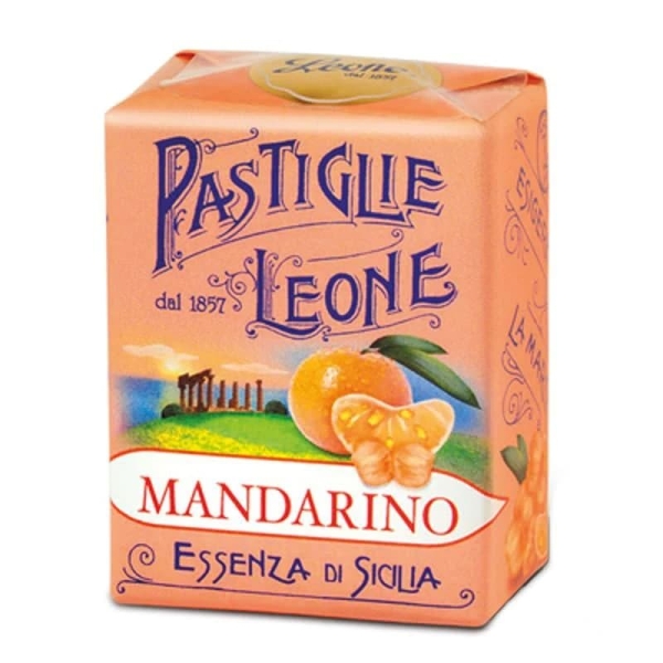 confezione di pastiglie leone gusto mandarino