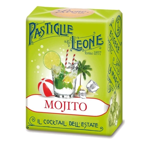 confezione di pastiglie leone gusto mojto