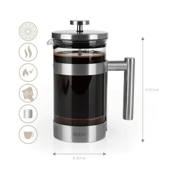 Beem Caffettiera French Press Acciaio 1lt