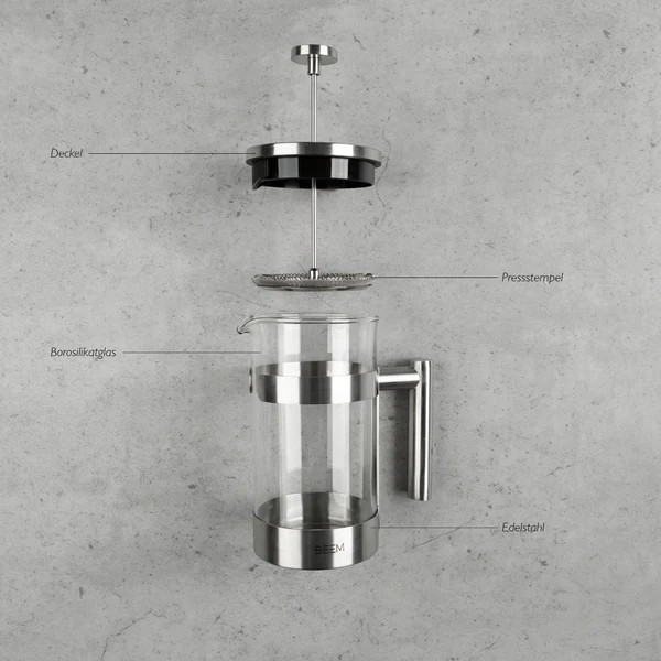 Beem Caffettiera French Press Acciaio 1lt