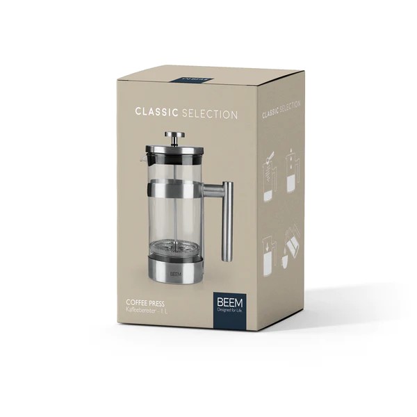 Beem Caffettiera French Press Acciaio 1lt