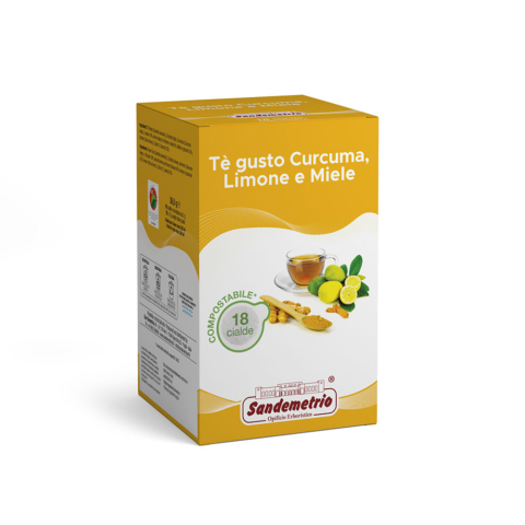 Tè gusto curcuma limone e miele in cialde